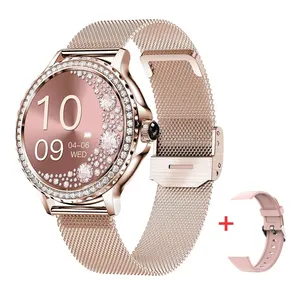 MEVADEN Rosegold Smart Watch For Lady Bluetooth Call 100+Sports Mode Fitness Smartwatch